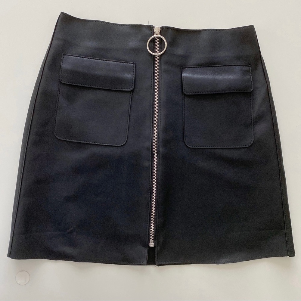 Faux Leather Mini Skirt